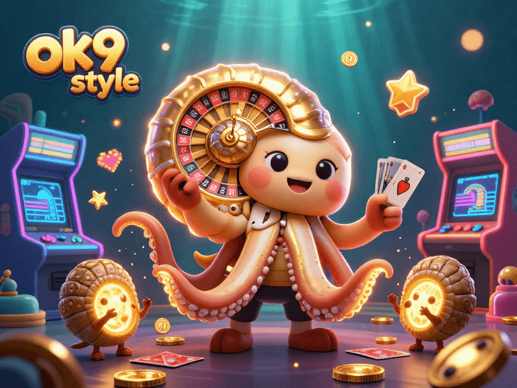 Engage with the exciting world of ok9 style gaming and gambling with vibrant characters and dynamic elements.