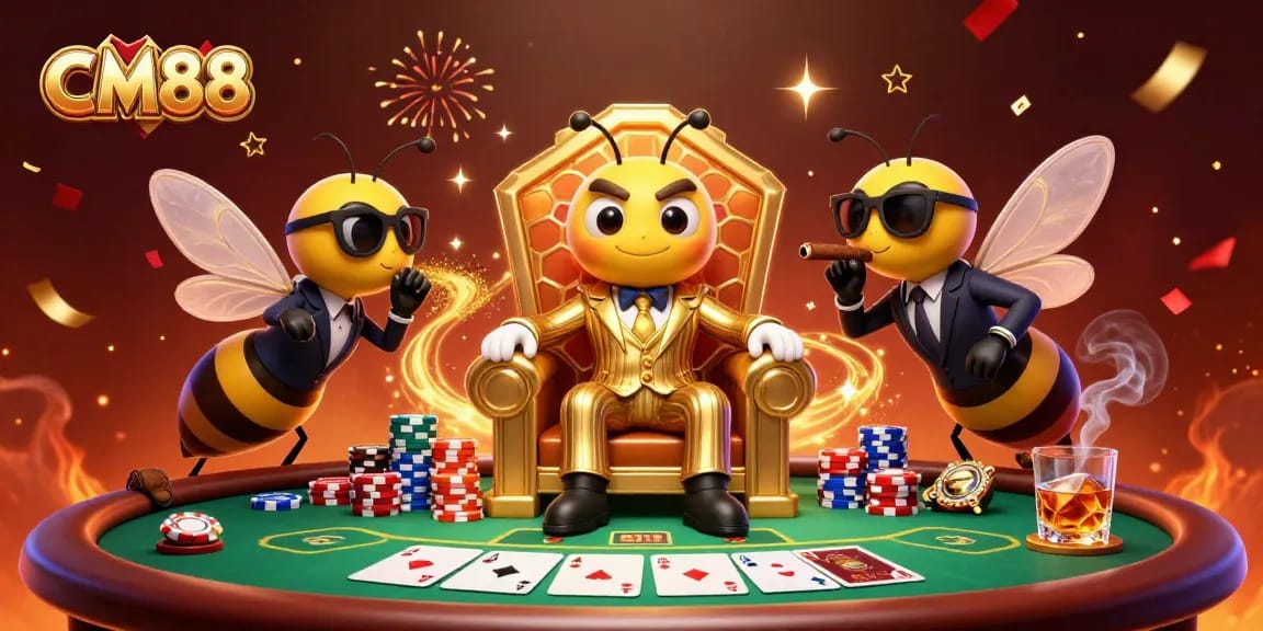 Experience thrilling poker action at CM88 with a mob boss at the center of this vibrant casino scene.