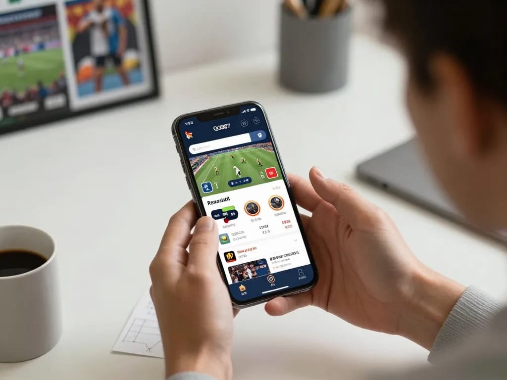 Engaging in live sports betting on qq8827 app with dynamic statistics and user excitement