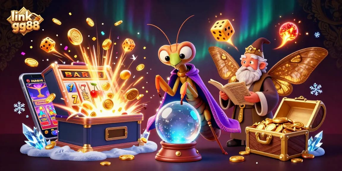 Experience the magic of link gg88 with a vibrant illustration of fortune and excitement in online gambling.