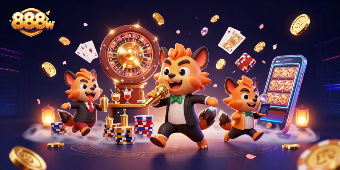 Experience the excitement at 888new with hyenas running a vibrant comedy casino club.
