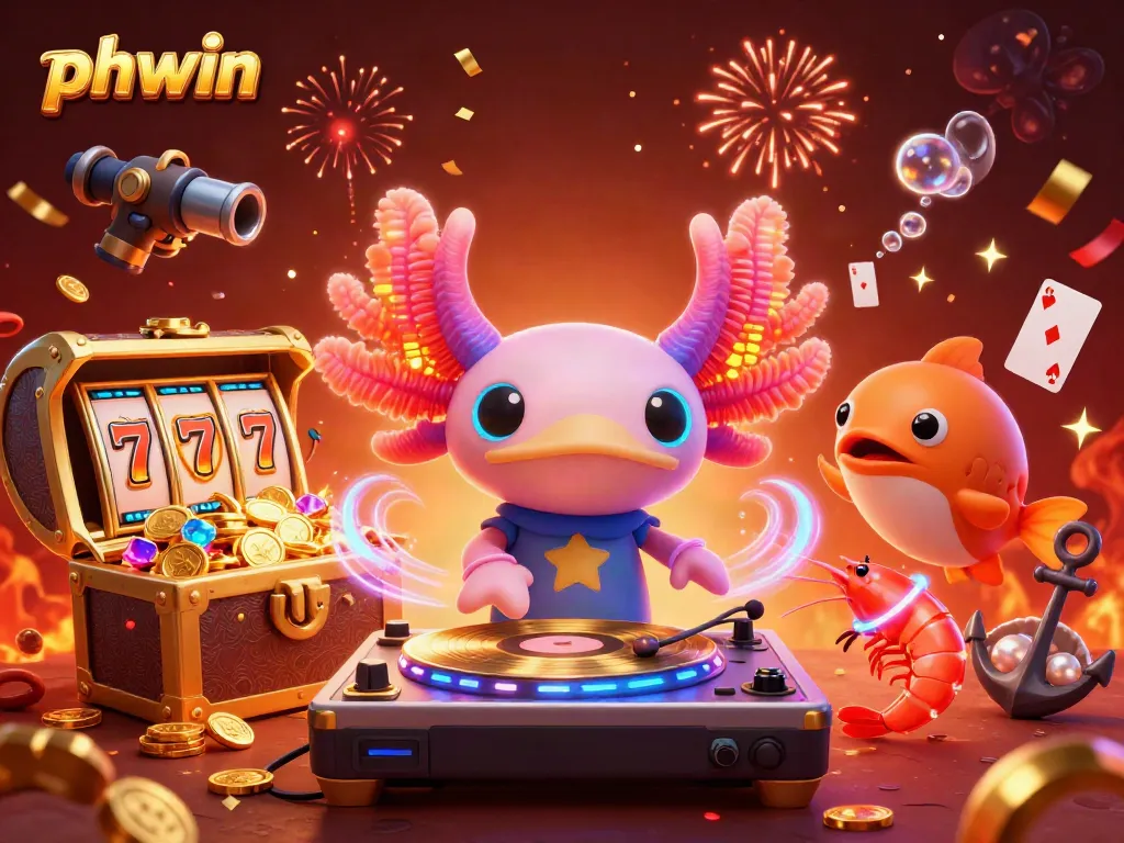 Experience thrilling phwin gameplay with vibrant underwater characters and glowing casino elements.