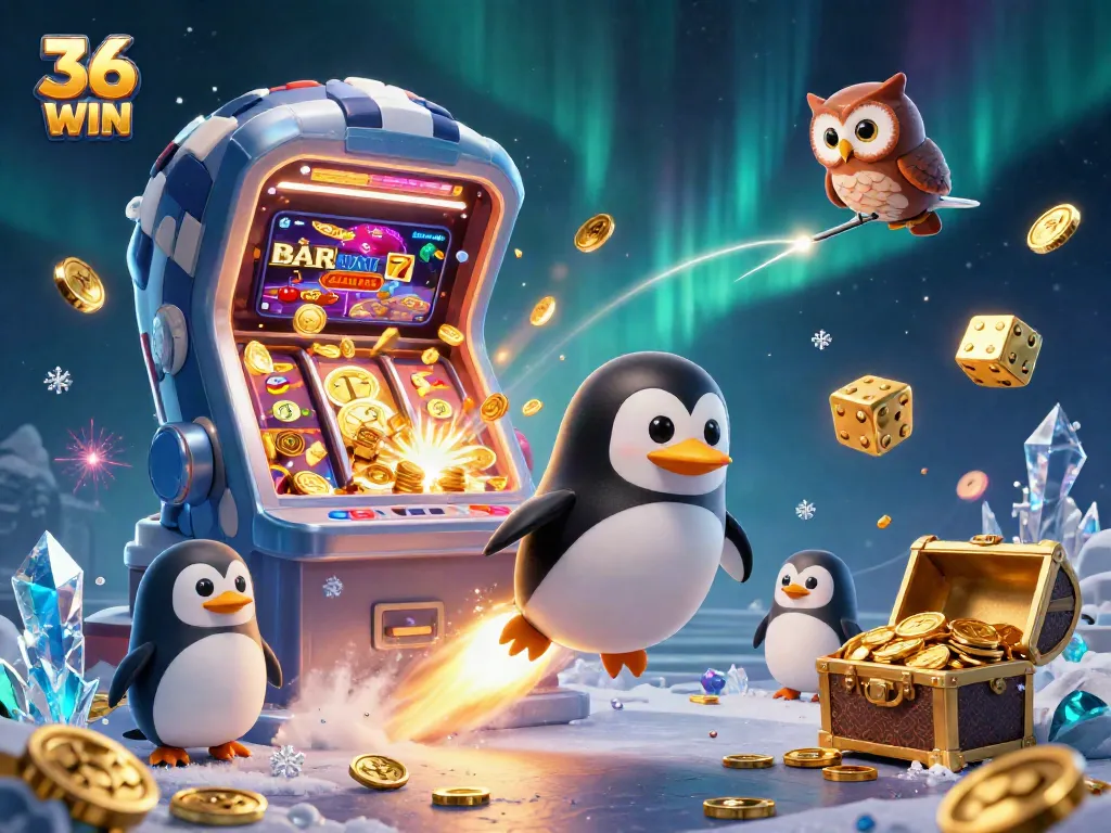 Experience thrilling action at 36 WIN, featuring a vibrant casino adventure with characters and jackpots.