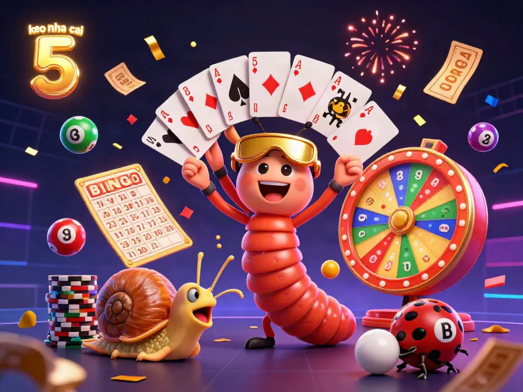 Experience thrilling moments with keo nha cai 5 as the animated characters reveal dynamic gambling scenes filled with excitement.