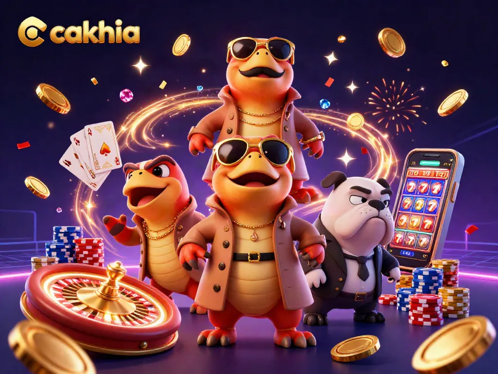 cakhia offers thrilling sports betting experiences with dynamic characters in a vibrant casino scene