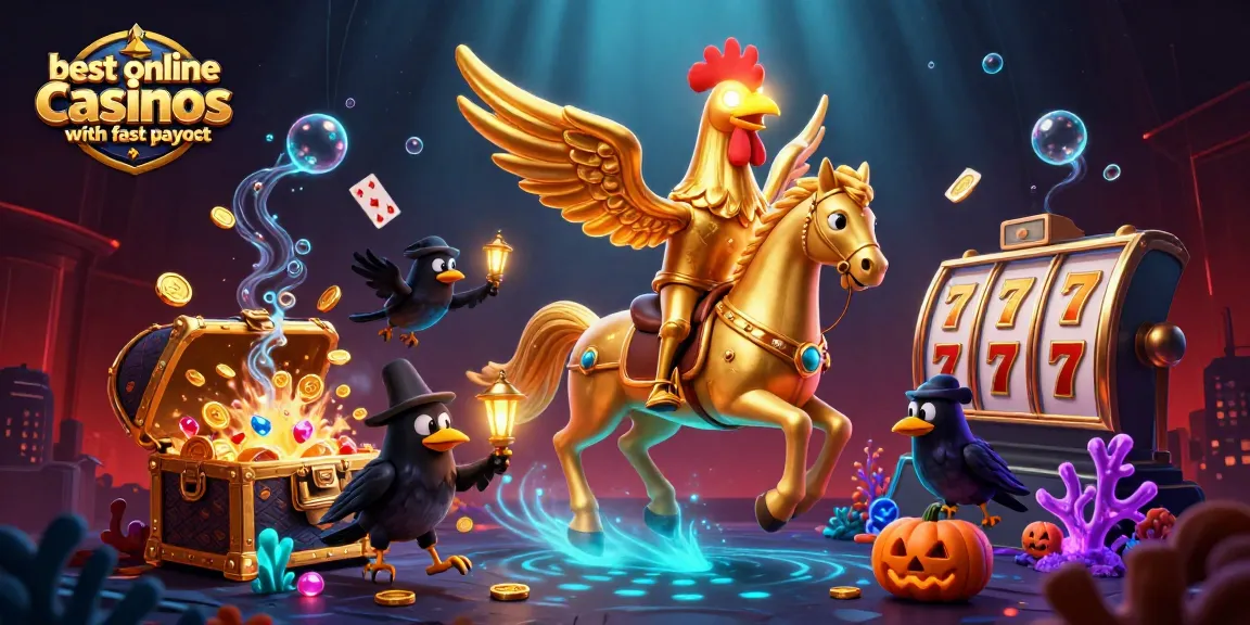 Experience the best online casinos with fast payout featuring vibrant 3D scenes in a dynamic casino environment.