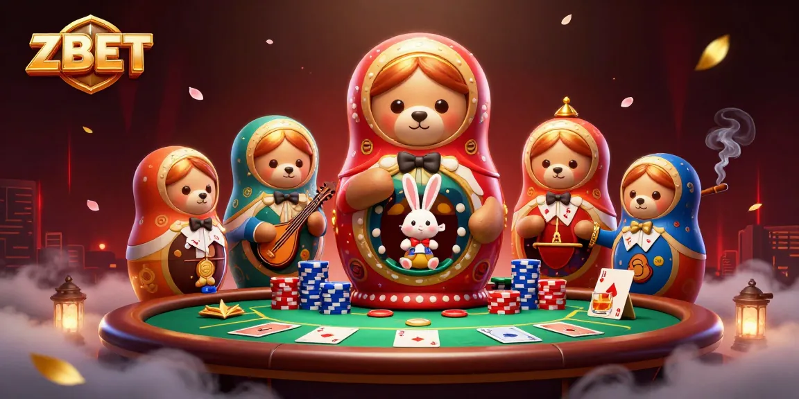 ZBET players enjoy thrilling casino action with charming cartoon bears and festive elements.