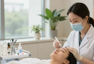 신사역 온다 - 피부 재생 치료를 받는 클라이언트와 피부과 전문의의 섬세한 순간