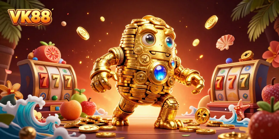 Engage with VK88's dynamic slot experience showcasing vibrant golem and captivating elements.